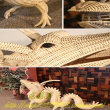 藤编龙型装饰摆件 传统工艺与现代家居的完美融合