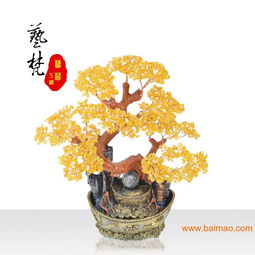 天然水晶树脂工艺品 招财树龙凤水，家居装饰与财富风水的完美融合